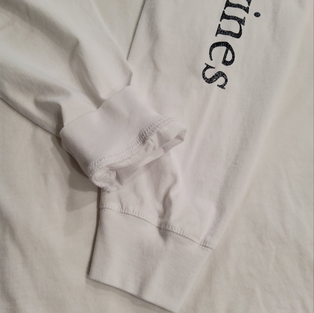 Vineyard Vines White Long Sleeve Flag Whale Pocket Tee Size S - Picture 11 of 13